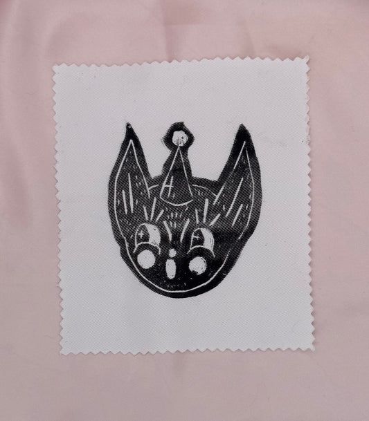 Batty Surprise Lino Cut Patch (Beige or White)