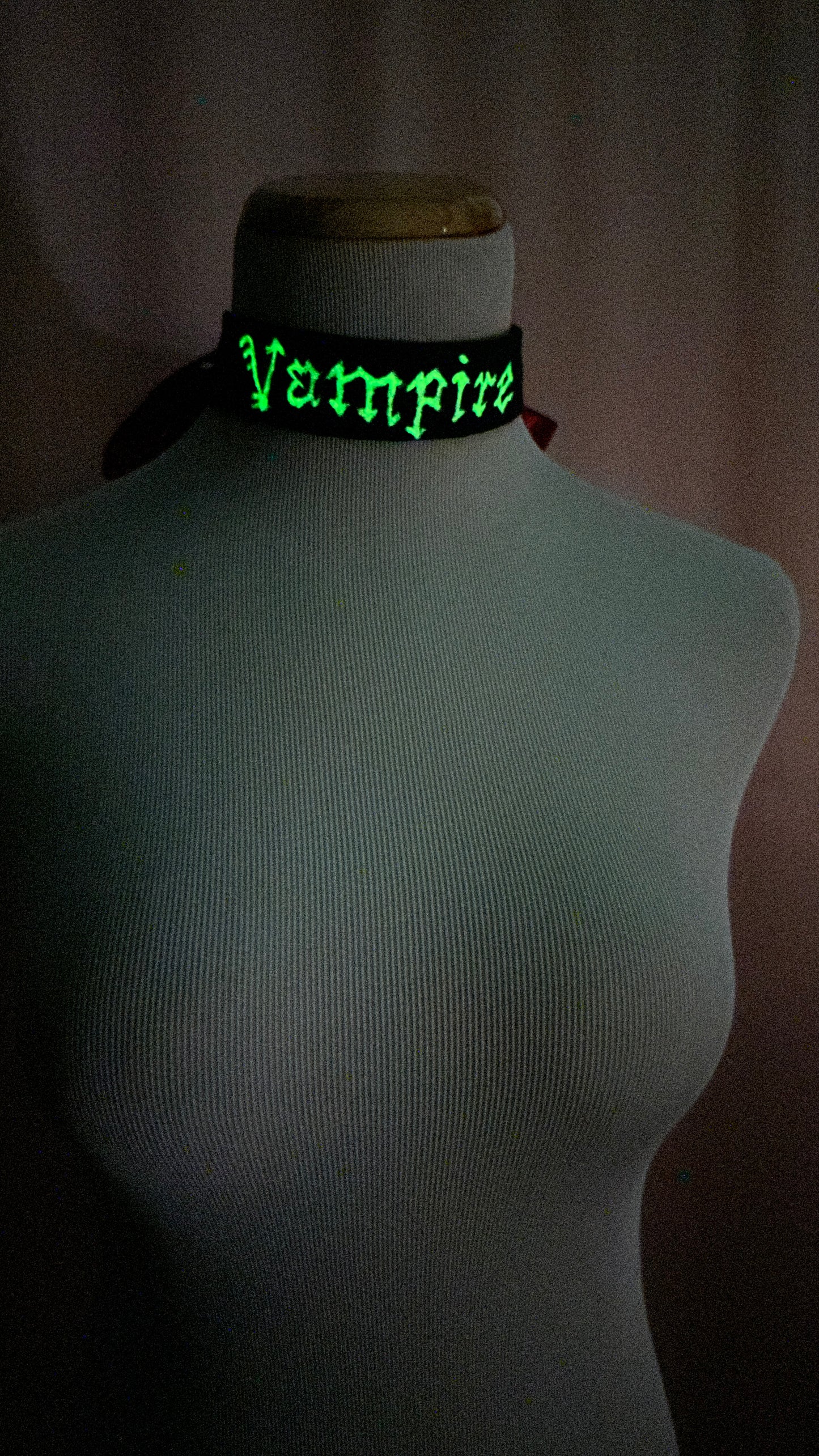 "Vampire" Hand Painted Glow-in-the-Dark Choker