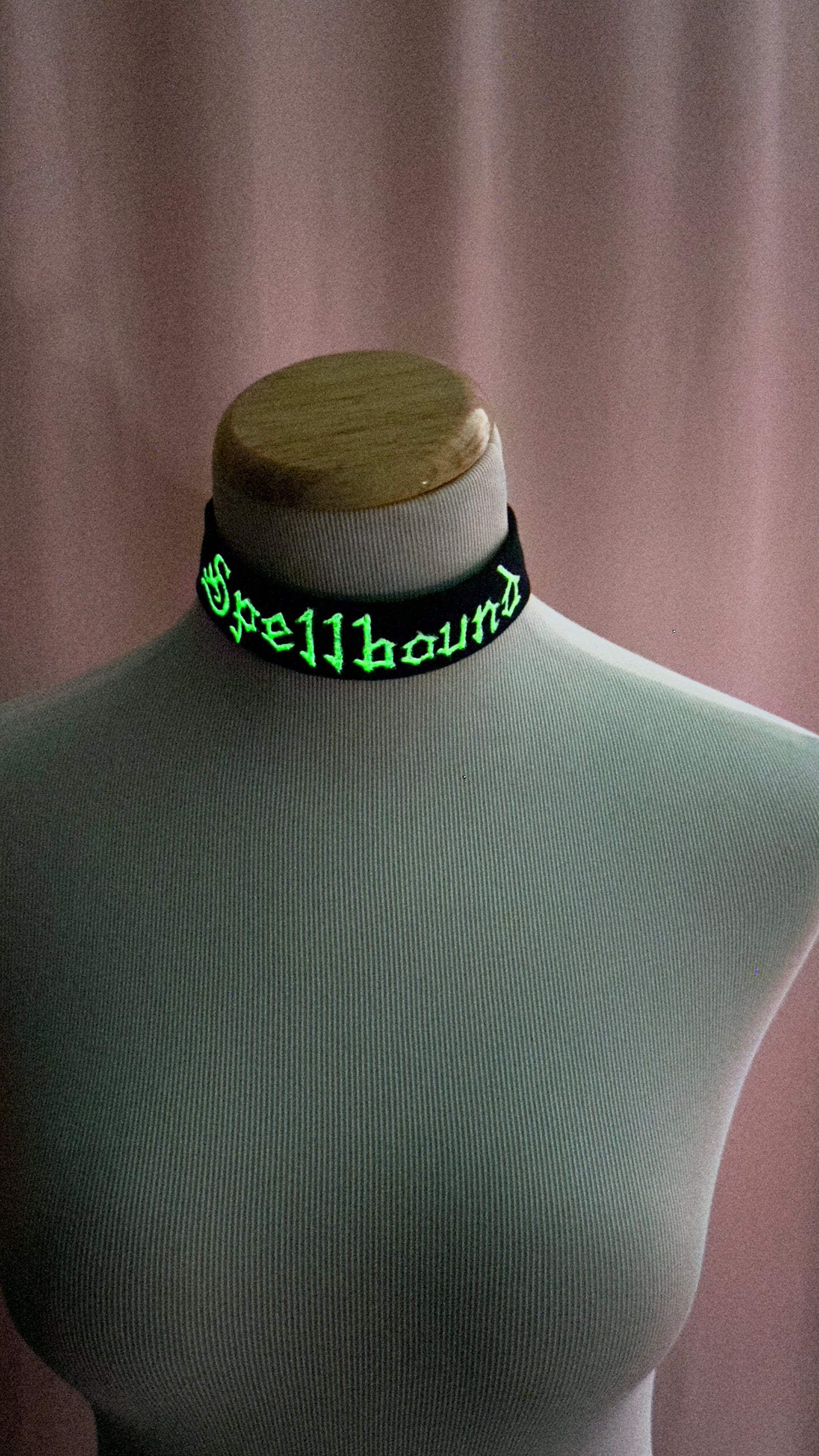 "Spellbound" Hand Painted Glow-in-the-Dark Choker