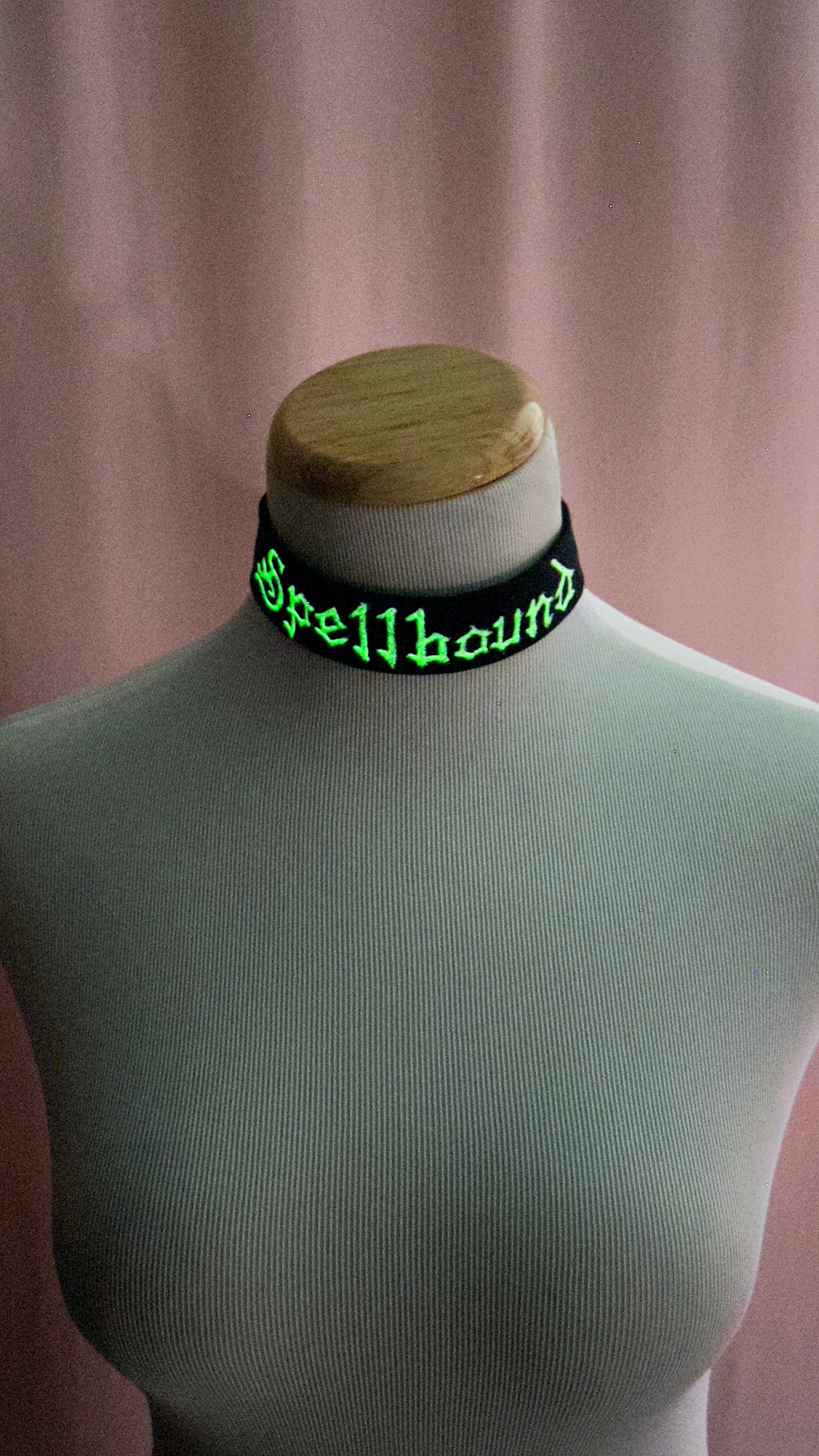 "Spellbound" Hand Painted Glow-in-the-Dark Choker