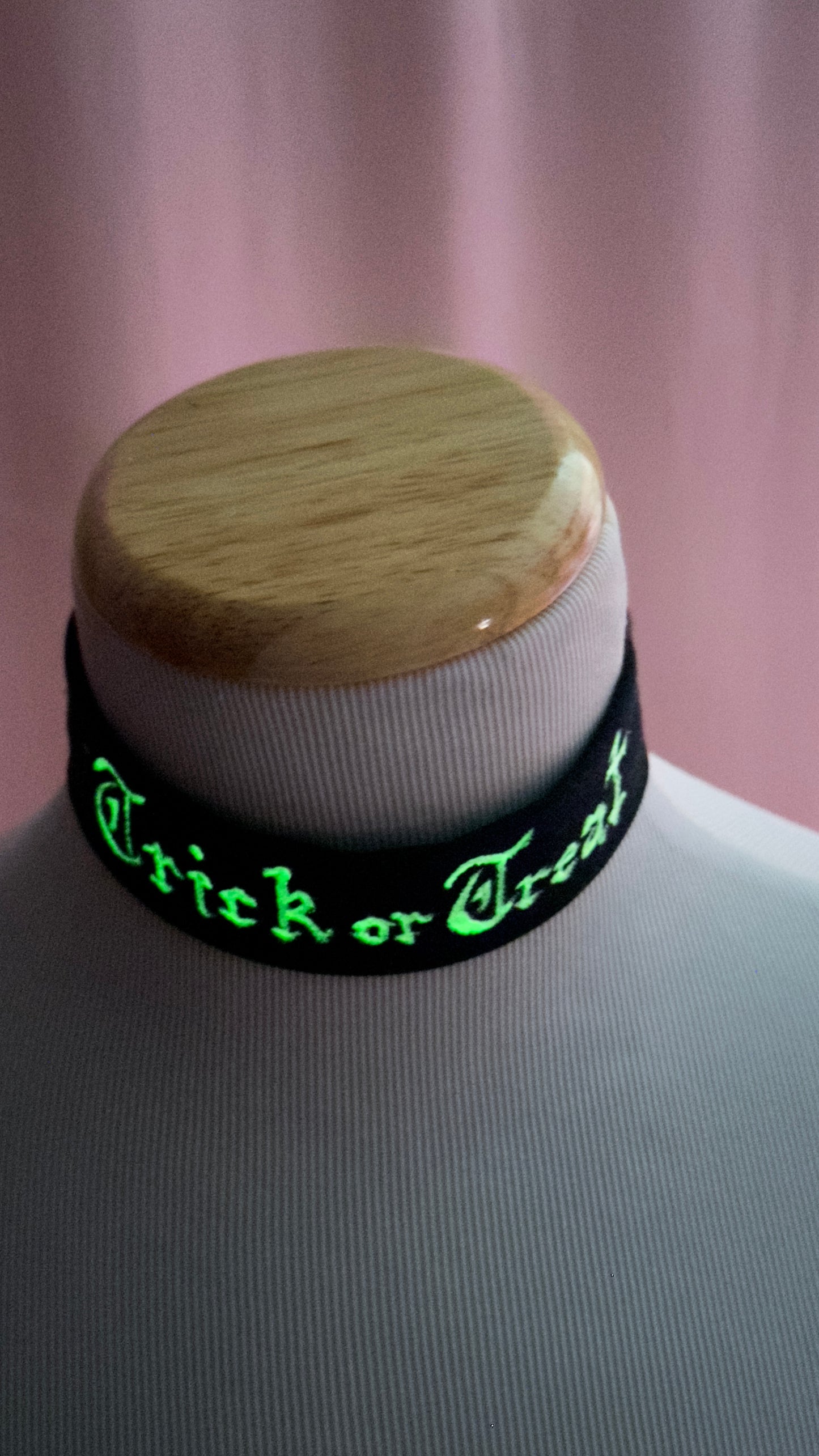 "Trick or Treat" Hand Painted Glow-in-the-Dark Choker