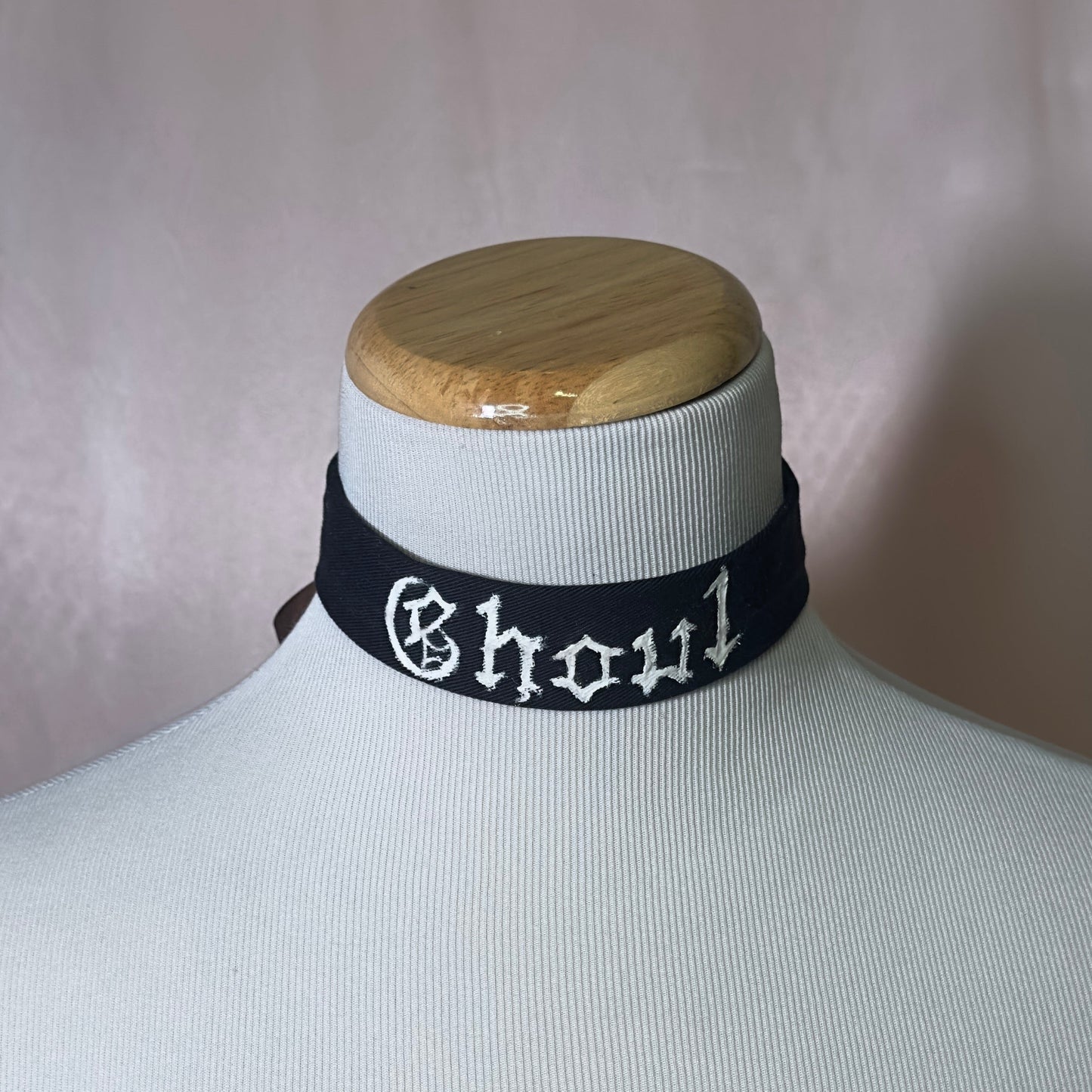 "Ghoul" Hand Painted Glow-in-the-Dark Choker