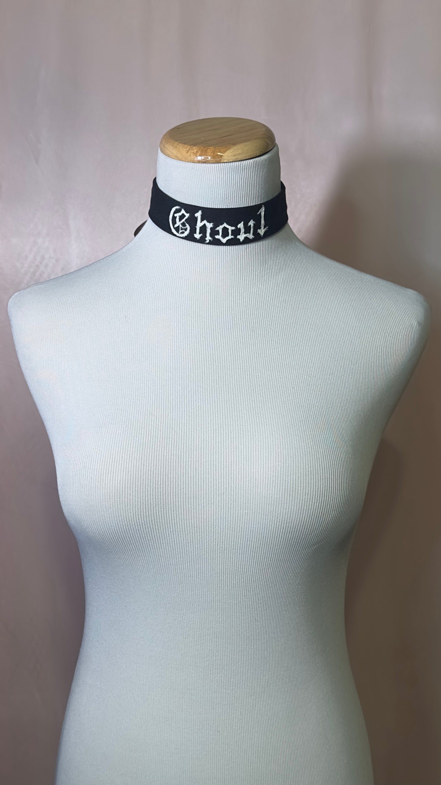 "Ghoul" Hand Painted Glow-in-the-Dark Choker