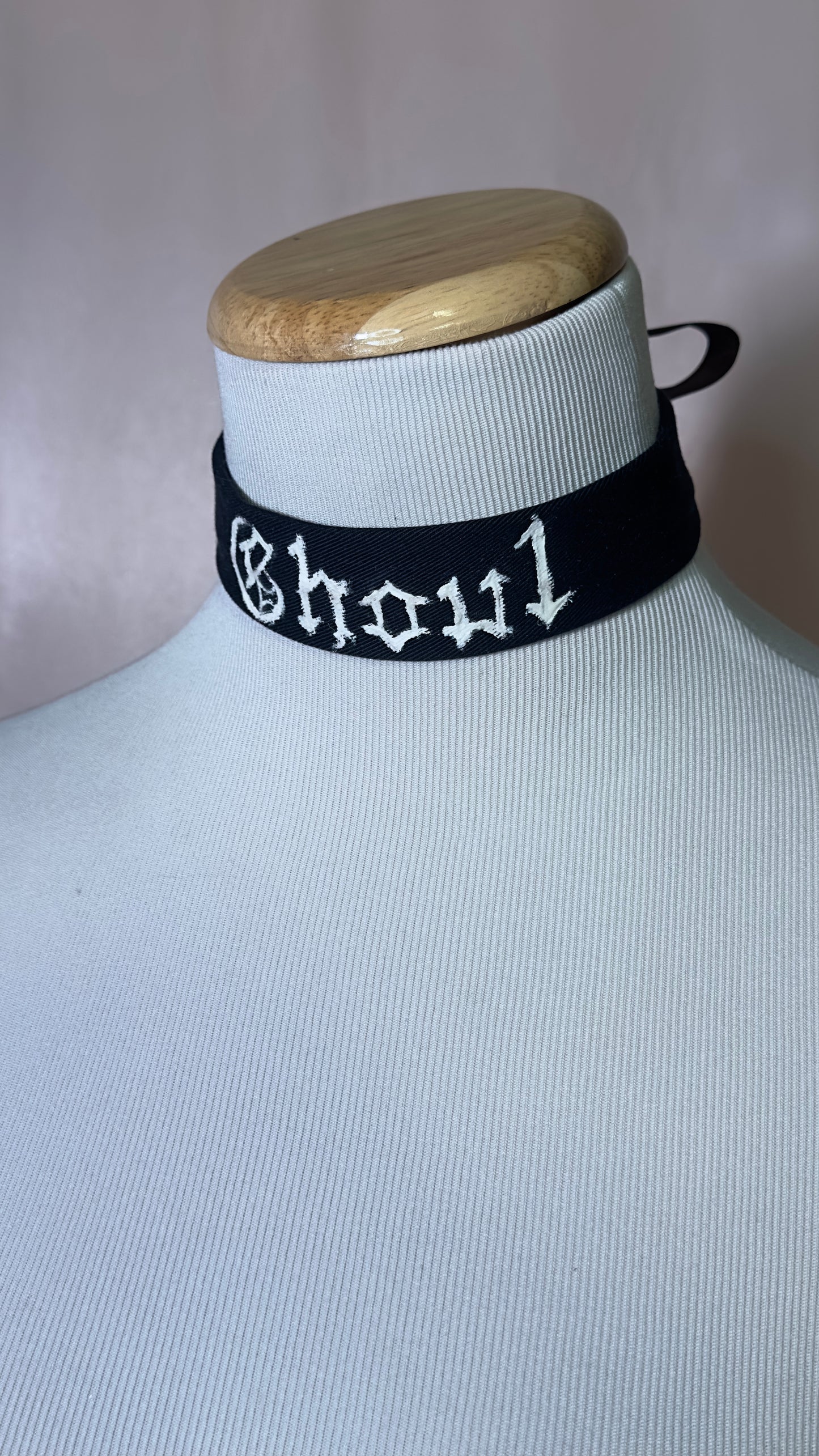 "Ghoul" Hand Painted Glow-in-the-Dark Choker