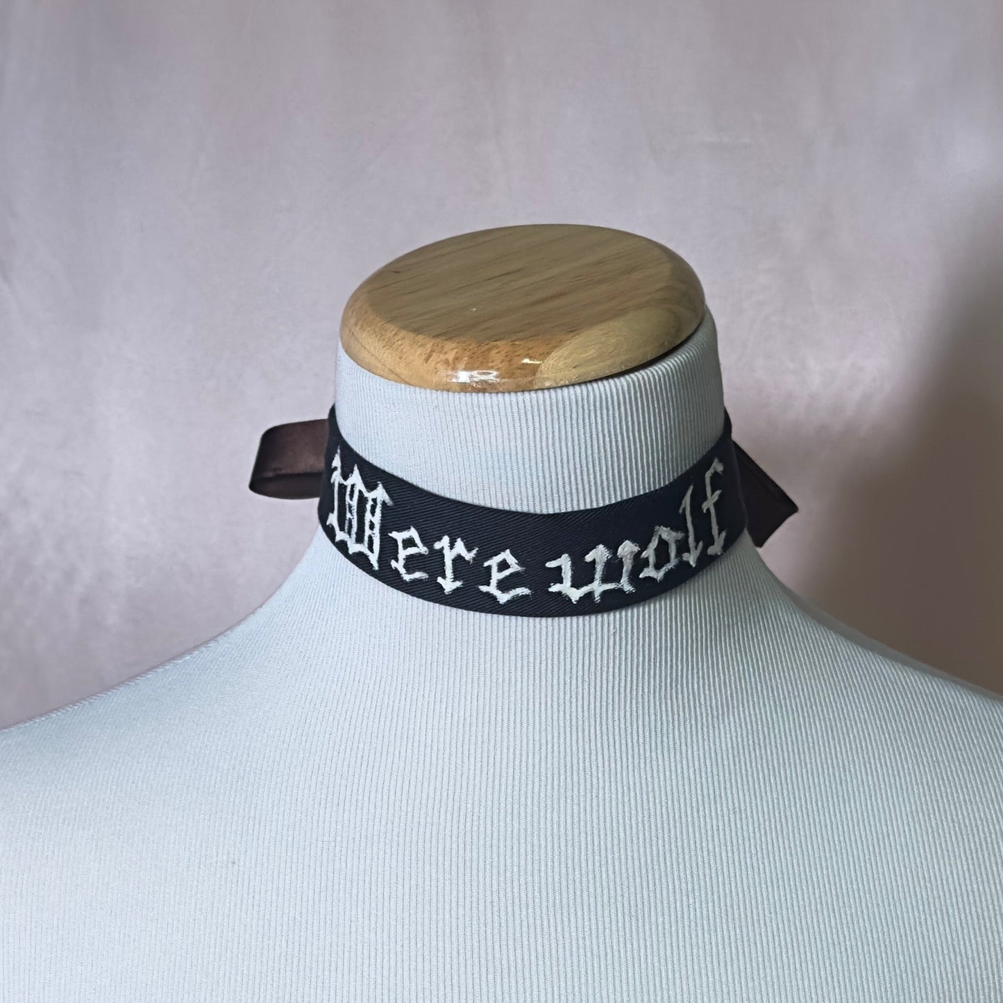 "Werewolf" Hand Painted Glow-in-the-Dark Choker