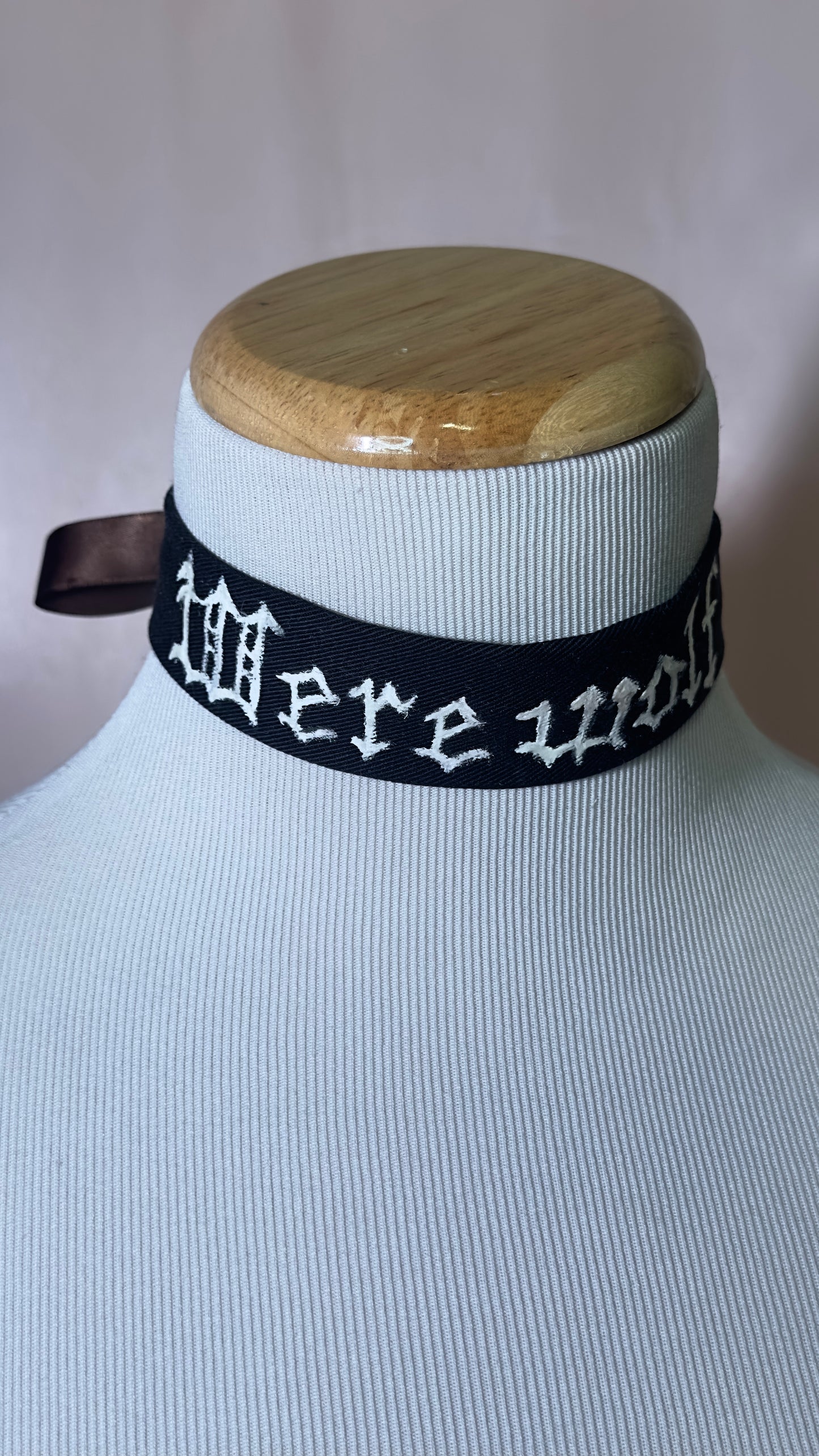 "Werewolf" Hand Painted Glow-in-the-Dark Choker