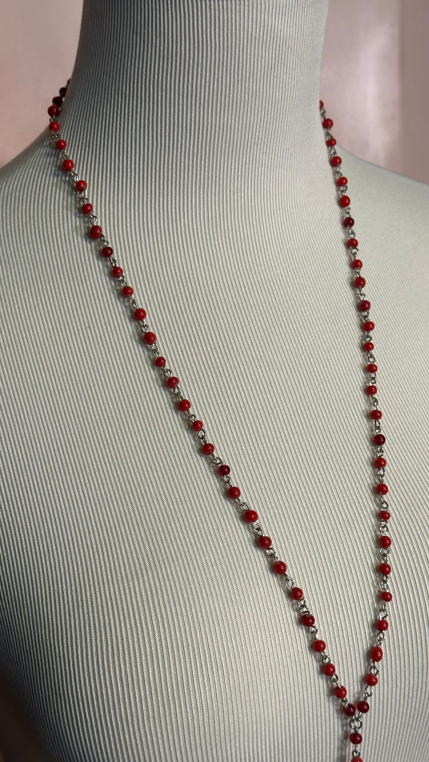 Crimson Casket (Rosary-Style Necklace)