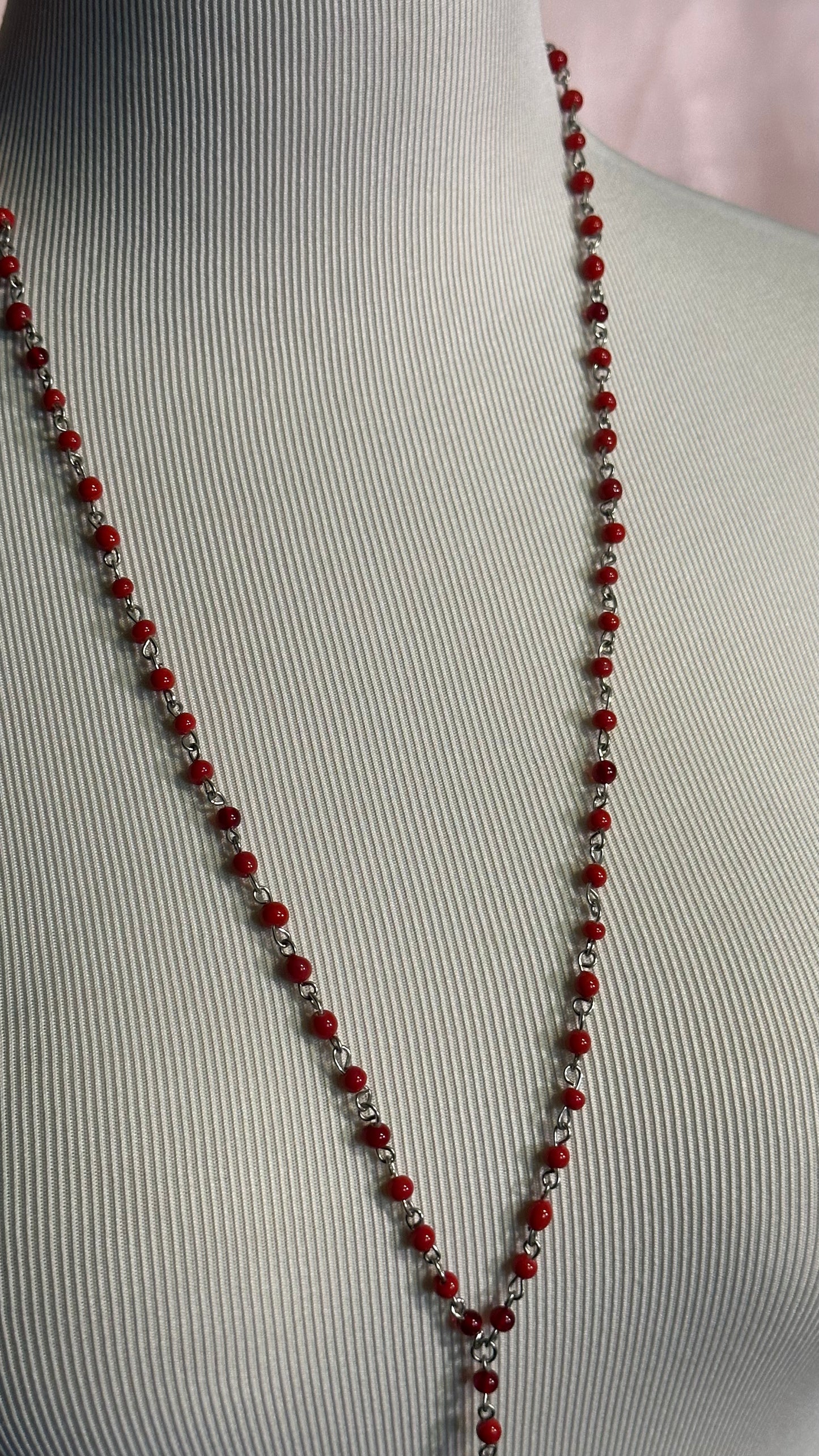 Crimson Casket (Rosary-Style Necklace)