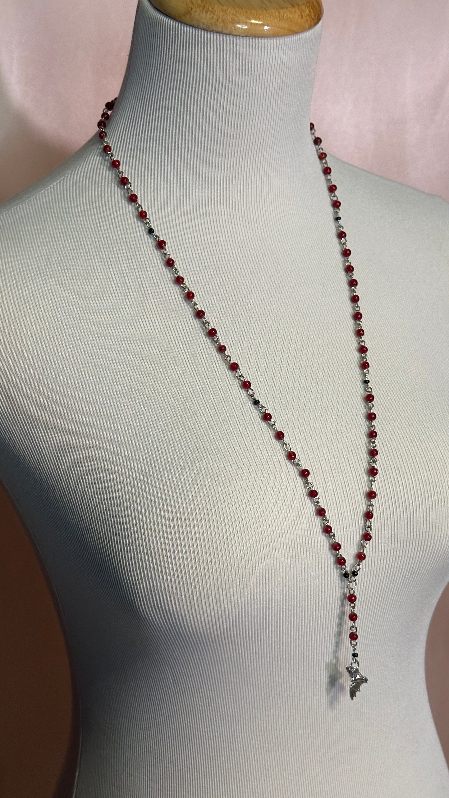 Blood Drop (Rosary-Style Necklace)