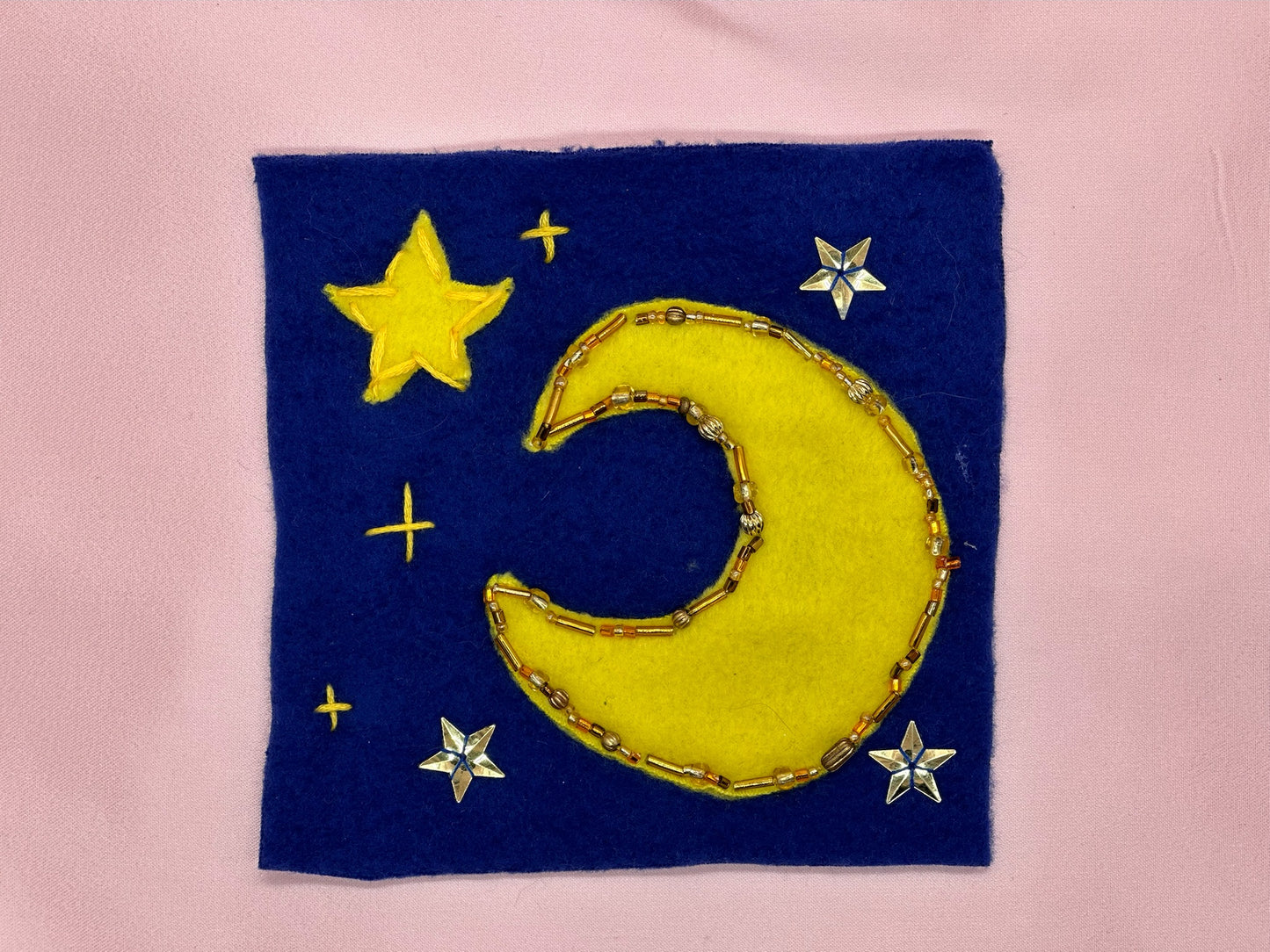 Fleece Moon and Stars Patch