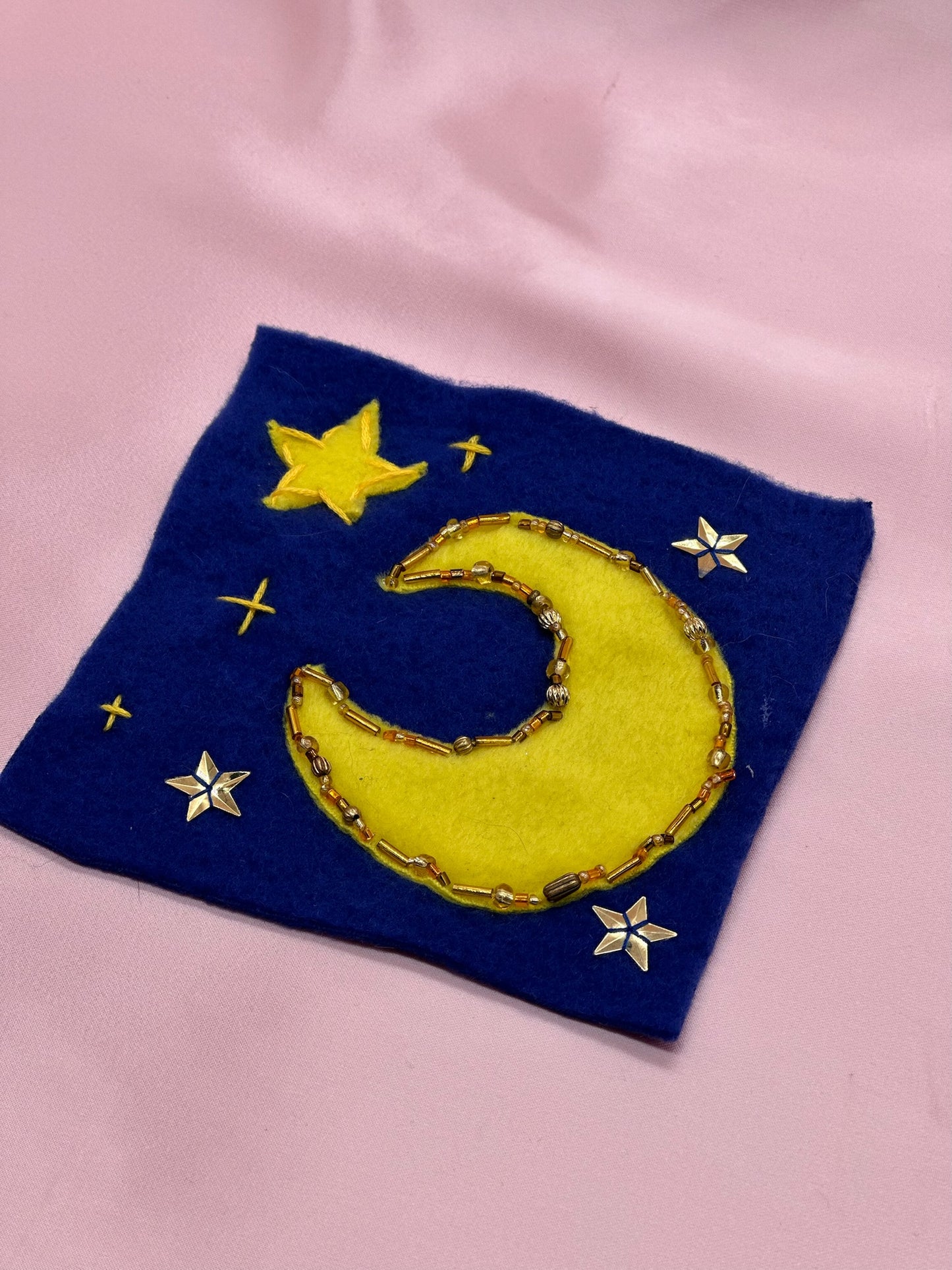 Fleece Moon and Stars Patch