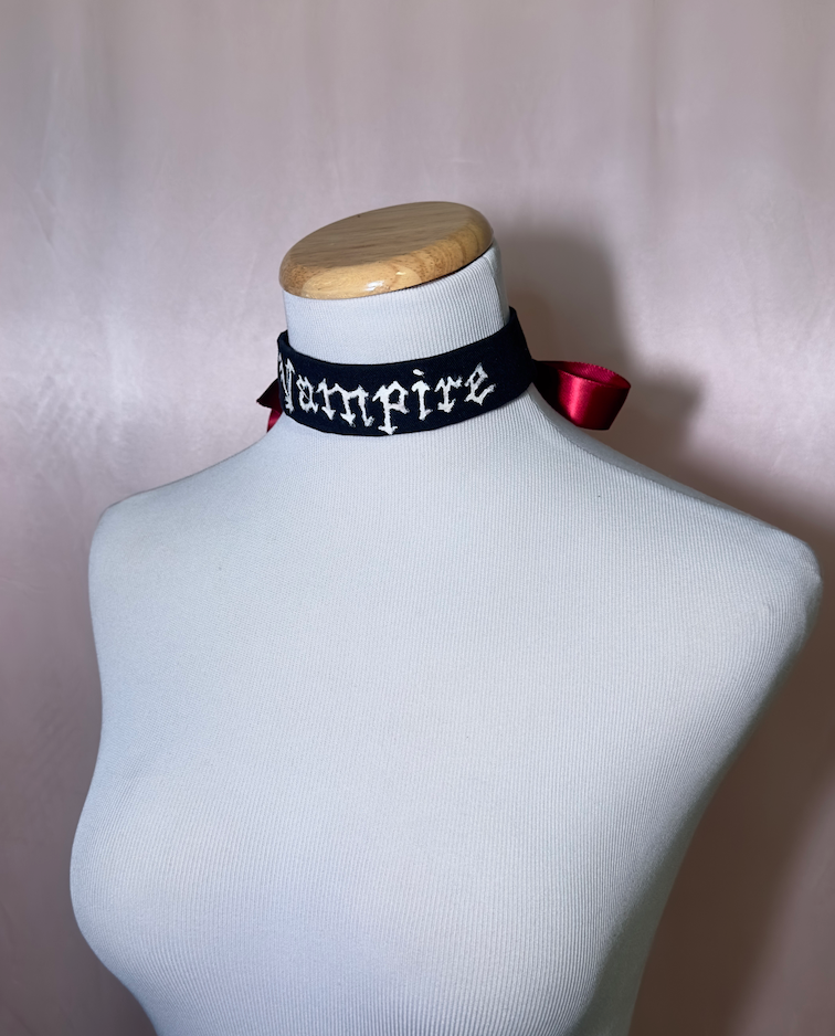 "Vampire" Hand Painted Glow-in-the-Dark Choker