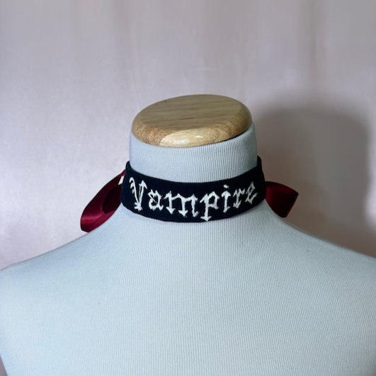 "Vampire" Hand Painted Glow-in-the-Dark Choker