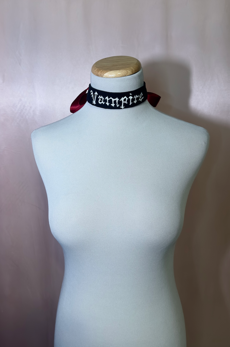 "Vampire" Hand Painted Glow-in-the-Dark Choker