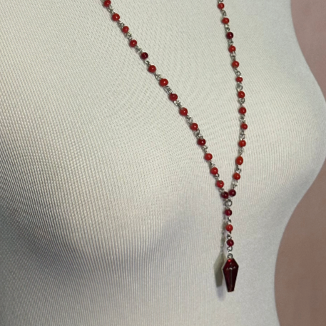 Crimson Casket (Rosary-Style Necklace)